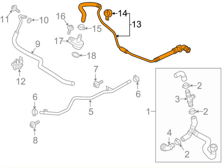 NEW AUDI A4 B8 ALLROAD UPPER CENTRE AIR VENT HOSE 06L121081E ORIGINAL