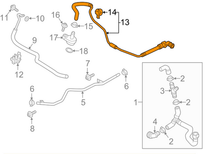 NEW AUDI A4 B8 ALLROAD UPPER CENTRE AIR VENT HOSE 06L121081E ORIGINAL