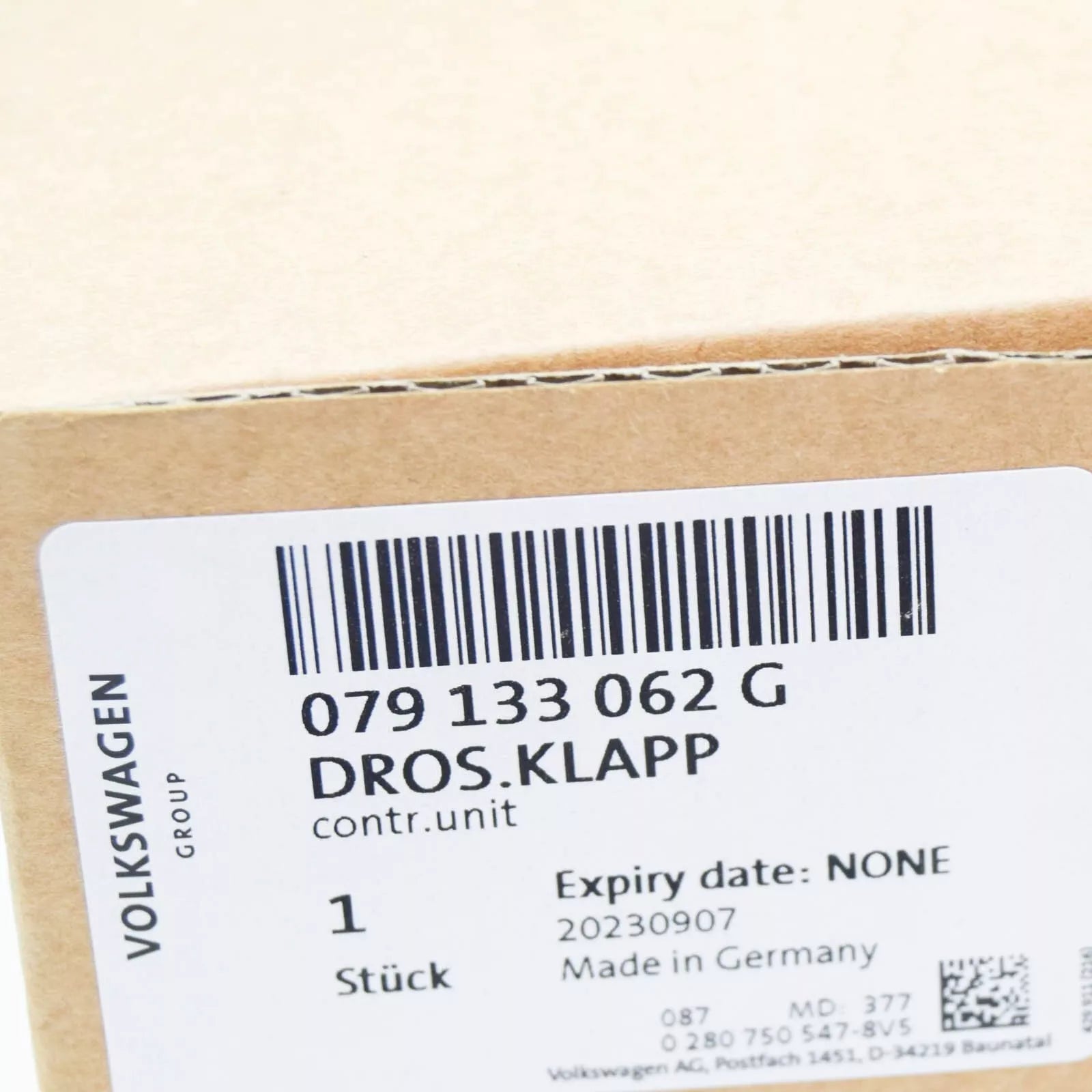 NEW AUDI RS Q3 8U THROTTLE VALVE CONTROL ELEMENT 079133062G ORIGINAL