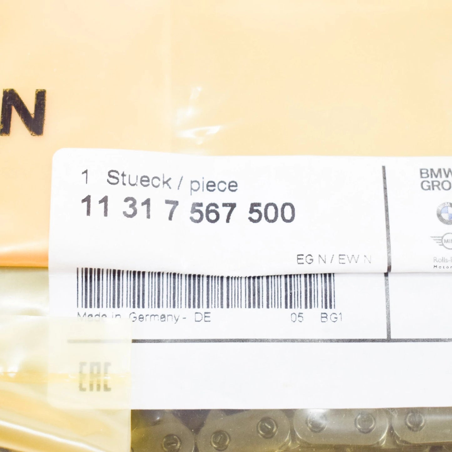 NEW BMW 5 F10 TIMING CHAIN WITH TENSIONING RAIL 11317567500 ORIGINAL