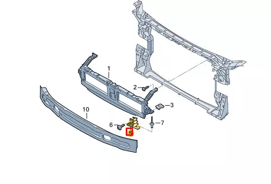 NEW AUDI A4 AVANT B9 LEFT RADIATOR SLAM SUPPORT PANEL HOLDER 8W0807333 ORIGINAL