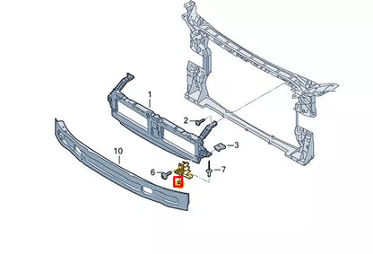NEW AUDI A4 AVANT B9 LEFT RADIATOR SLAM SUPPORT PANEL HOLDER 8W0807333 ORIGINAL