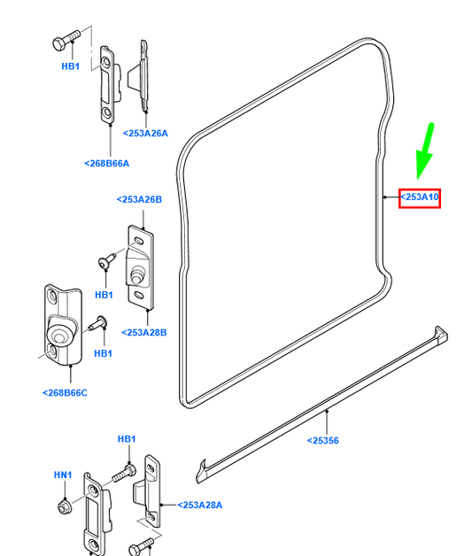 new ford transit mk3 sliding door opening weatherstrip seal 1526671 original