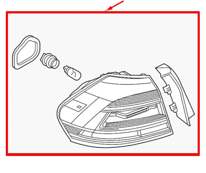 NEW VOLKSWAGEN PASSAT B8 LED USA OUTER TAIL LIGHT - LEFT 561945207C ORIGINAL