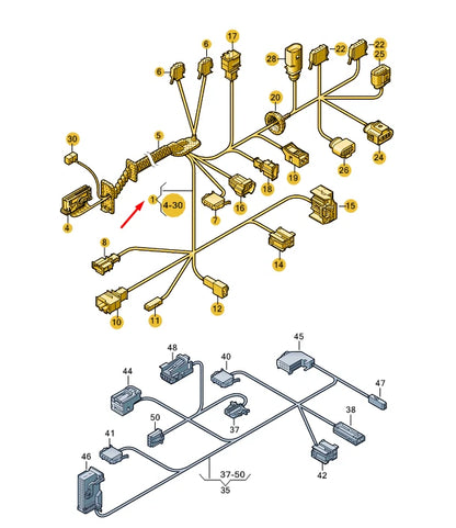 NEW VW TOUAREG 7P FRONT LEFT DOOR WIRING LHD 7P6971161GT ORIGINAL