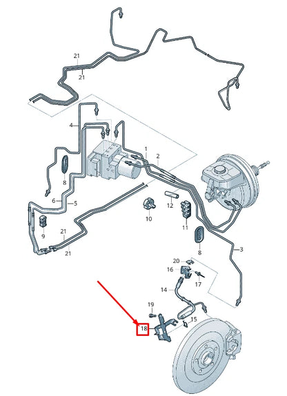 NEW AUDI A8 4N FRONT RIGHT BRAKE HOSE RETAINER 4N0611846F