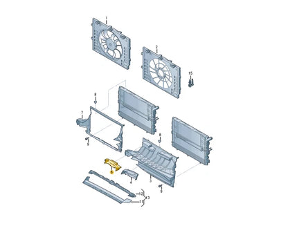 NEW VOLKSWAGEN TOUAREG 7P RIGHT AIR GUIDE CHANNEL 7P6121396A ORIGINAL