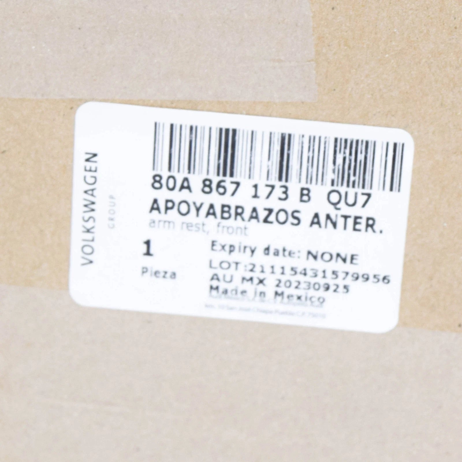 NEW AUDI Q5 FY FRONT LEFT DOOR ARMREST 80A867173BQU7 ORIGINAL