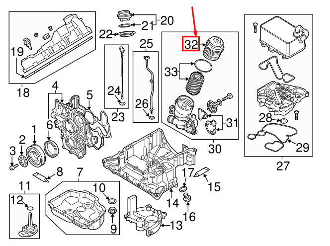new audi a4 avant b8 oil filter housing cap 057115433a original