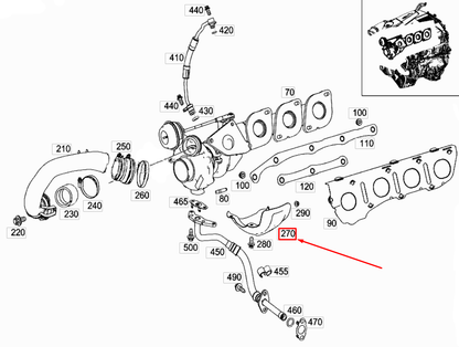 new mercedes-benz gle w166 right turbocharger heat shield a2780940300 original