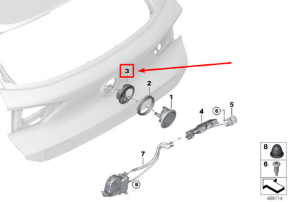 new bmw x2 f39 trunk lid badge operation holder 51247436404 7436404 original