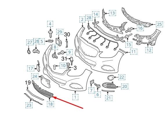 NEW MB E-CLASS W212 FRONT BUMPER LOWER GRILLE A2128850722 2015 ORIGINAL