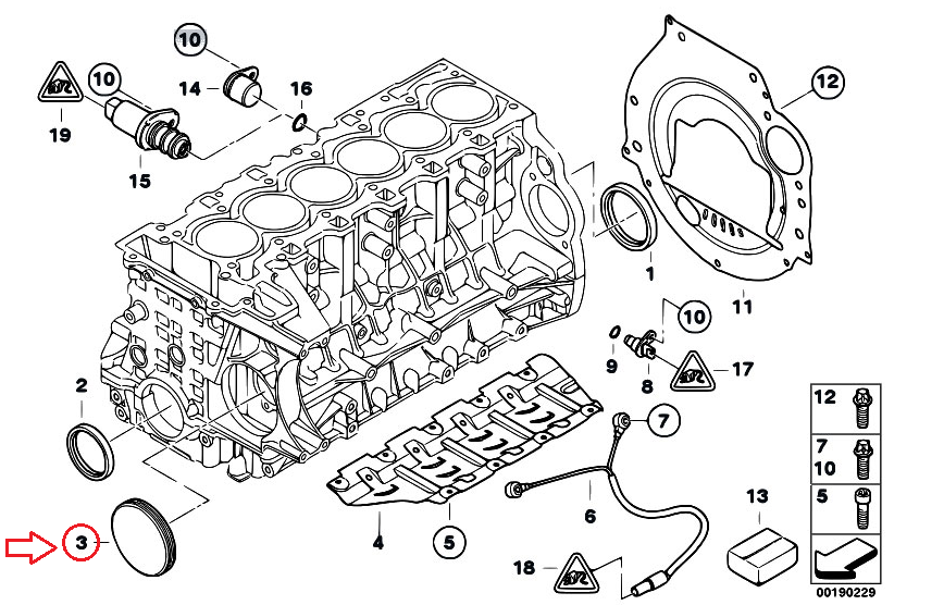 new bmw 5 e60 cylinder head cover lid 11117530262 original