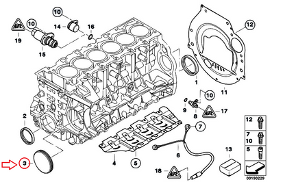 new bmw 5 e60 cylinder head cover lid 11117530262 original