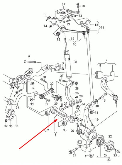 NEW AUDI A6 C7 FRONT LEFT LOWER CONTROL ARM 8K0407151F ORIGINAL