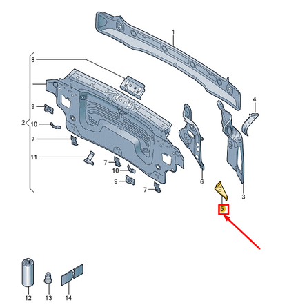 new vw id.3 e11 rear left bumper support bracket 10a813393 original
