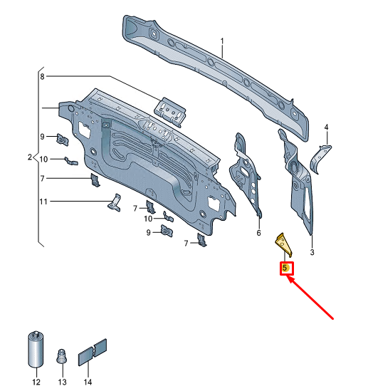 new vw id.3 e11 rear left bumper support bracket 10a813393 original