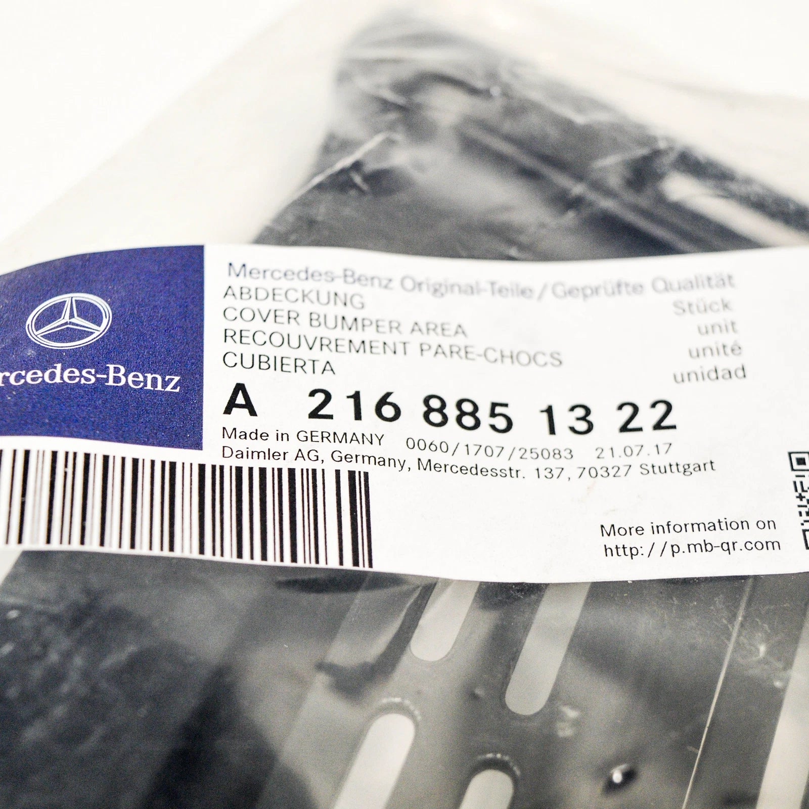 NEW MB CL C216 FRONT BUMPER LEFT INNER COVER A2168851322 ORIGINAL