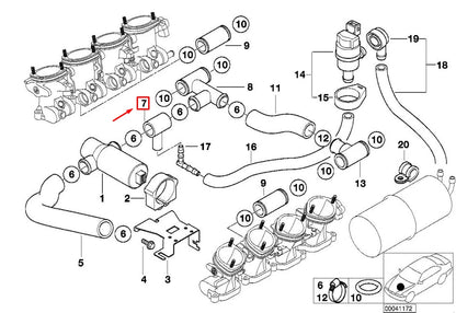 NEW BMW 5 E39 IDLE REGULATING VALVE HOSE 7830411 13417830411 ORIGINAL