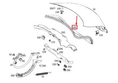 new mercedes-benz cla c118 rear tailgate rubber seal a1186930400 original