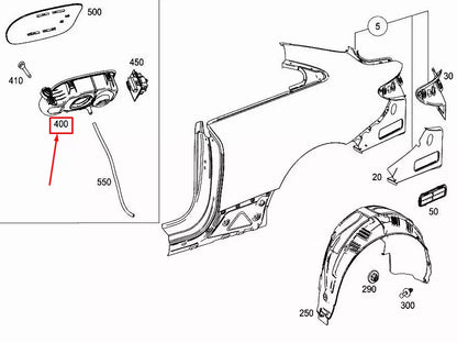 NEW MERCEDES-BENZ E COUPE C238 FUEL TANK FILLER RECESS A2386307000 ORIGINAL