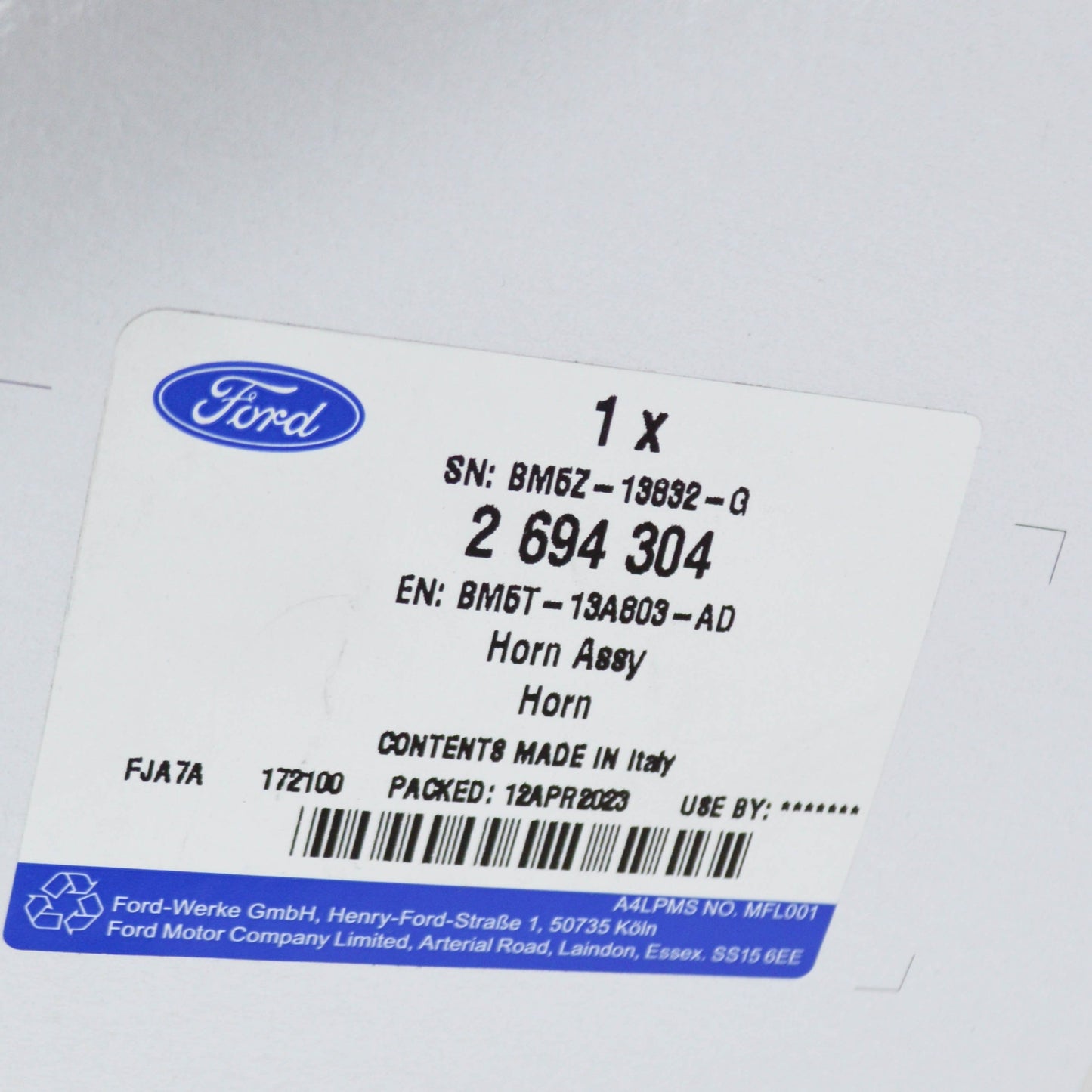 new ford focus iii horn signal 1806687 bm5t-13a803-ac 2694304 original