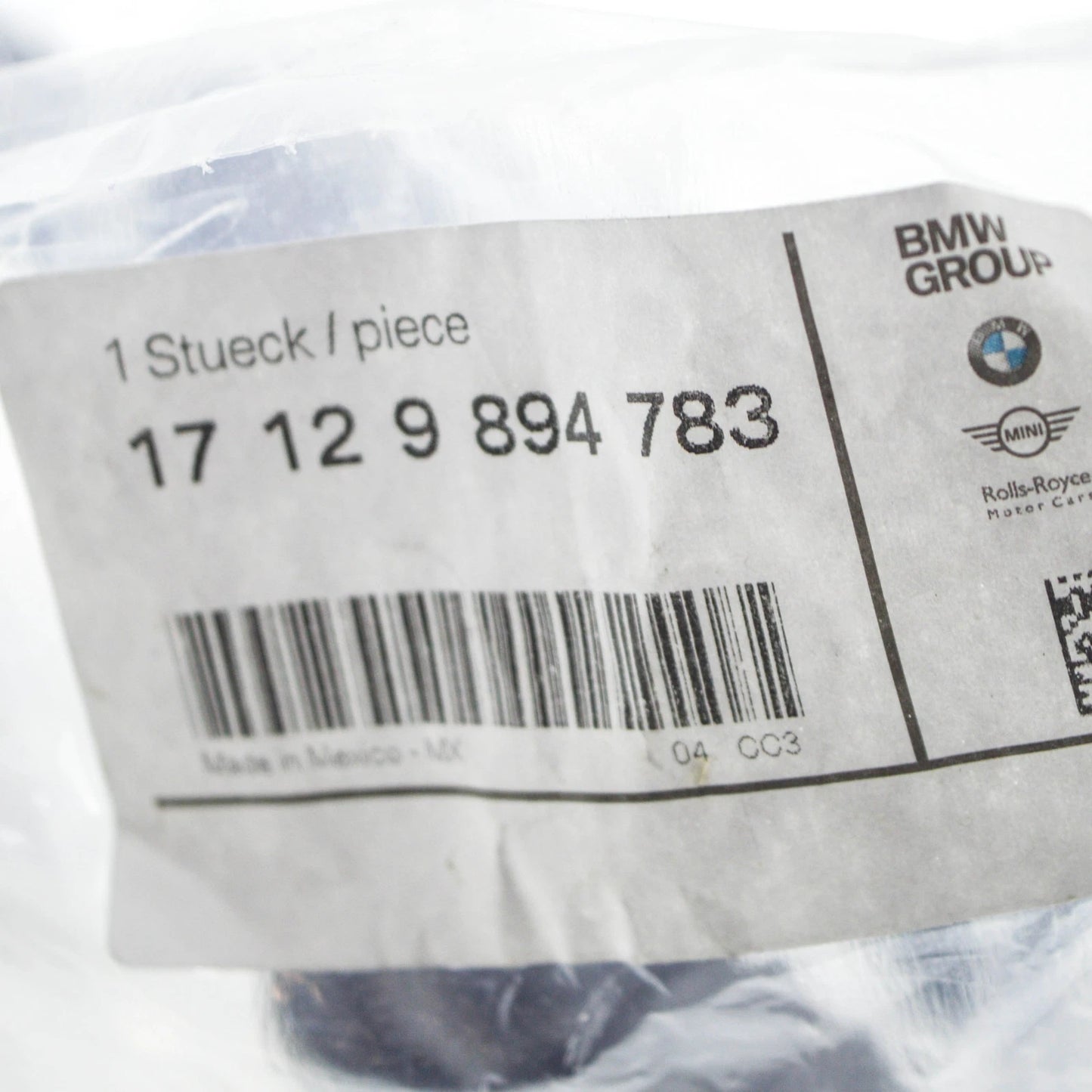 NEW BMW X5 G05 LOWER RIGHT WATER RADIATOR COOLANT HOSE 17129894783 ORIGINAL