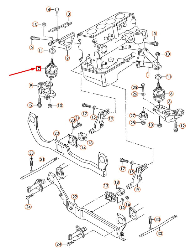 NEW AUDI A4 AVANT B7 HYDRO-MOUNTING RIGHT 8E0199382AJ ORIGINAL