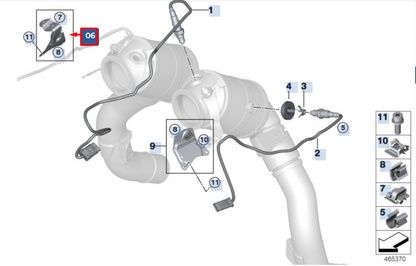 new bmw 5 g30 oxygen sensor bracket 11787934524 original