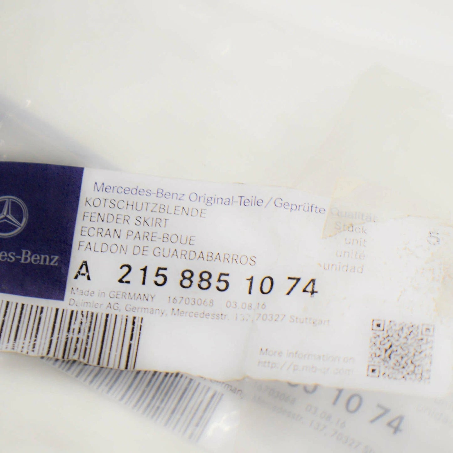 NEW MERCEDES BENZ CL C215 FRONT RIGHT CHROME MOULDING TRIM A2158851074 ORIGINAL