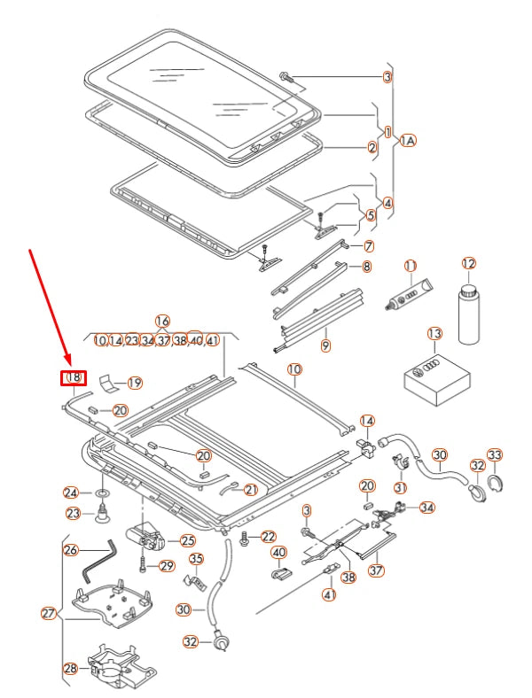NEW VOLKSWAGEN TOUAREG 7L MK1 SUNROOF WIND DEFLECTOR 7L6877651A ORIGINAL