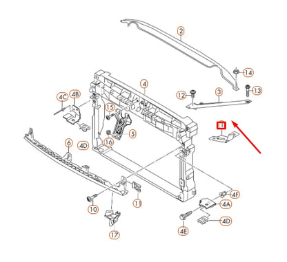 NEW VOLKSWAGEN GOLF MK7 FRONT RIGHT HEADLIGHT BRACKET 5G0804594 ORIGINAL
