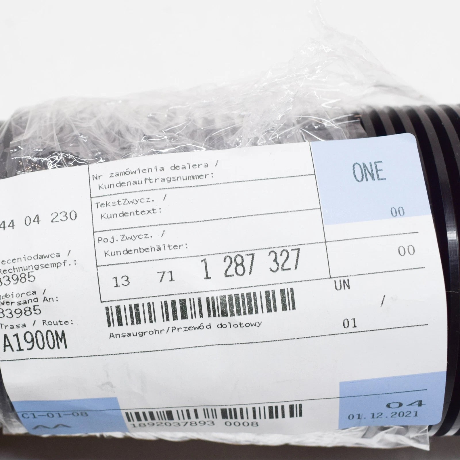 NEW BMW 5 E28 INTAKE TUBE 13711287327 1287327 ORIGINAL