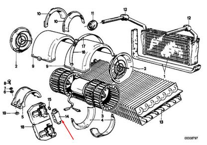 new bmw m3 e30 a/c expansion valve 64518391209 8391209 2.3 petrol original