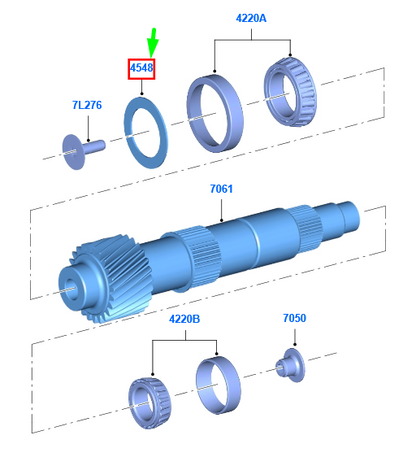 new ford mondeo mk5 manual transmission output shaft shim 1227270 original