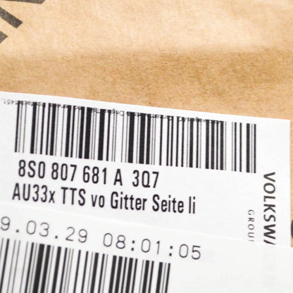 NEW AUDI TT FV FRONT BUMPER LEFT GRILLE 8S0807681A3Q7 OEM