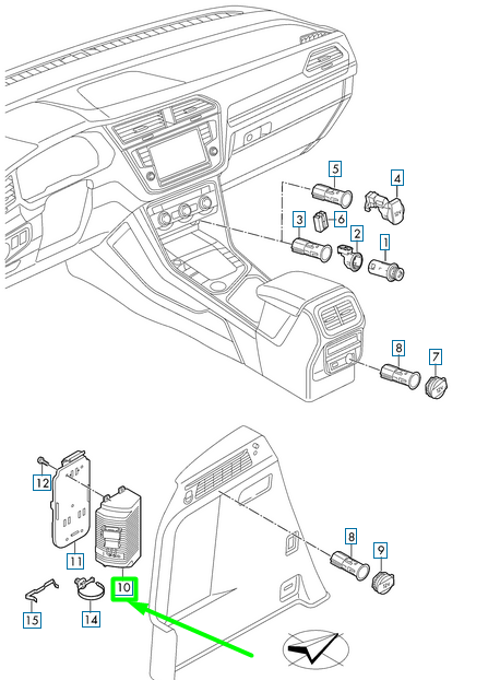 new volkswagen tiguan ad mk2 inverter 5q0907155g original