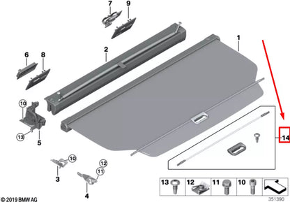 NEW BMW F31 LUGGAGE COMPAR. ROLLER COVER REP. KIT 51477395352 7395352 ORIGINAL
