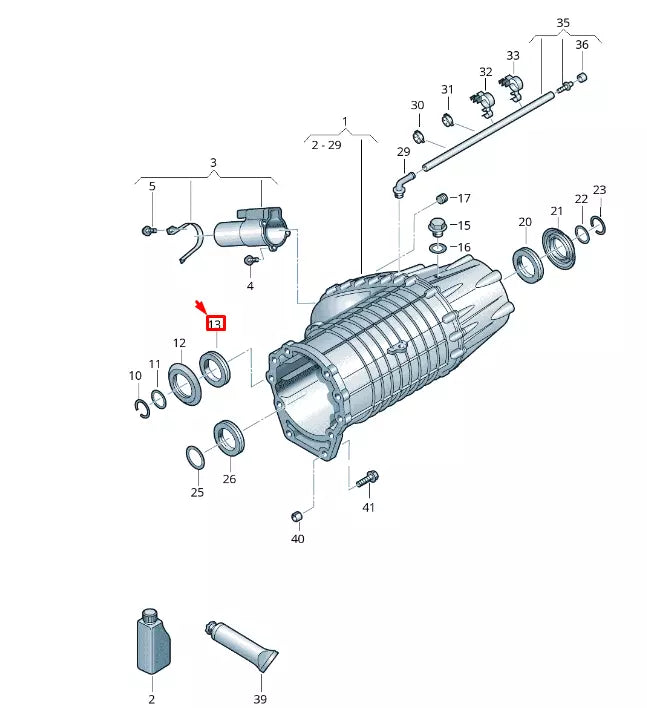 NEW VW TOUAREG 7P MK2 TRANSFER BOX FRONT RADIAL SHAFT SEAL 0BV321199