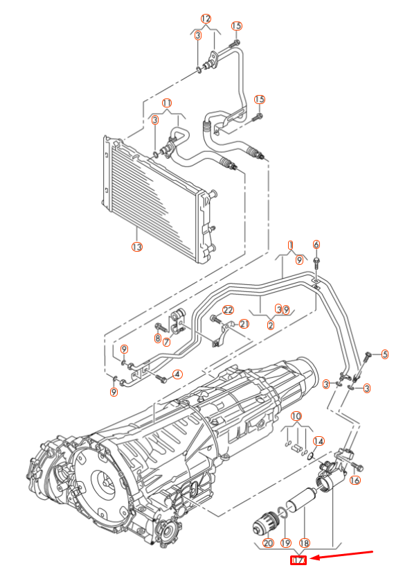 NEW AUDI A4 B8 GEARBOX TRANSMISSION FILTER HOUSING 0B5325060C ORIGINAL