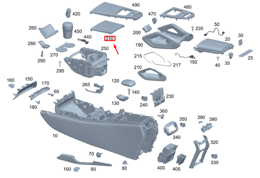 new mercedes-benz gle w167 center console roller blind a1678107201 original