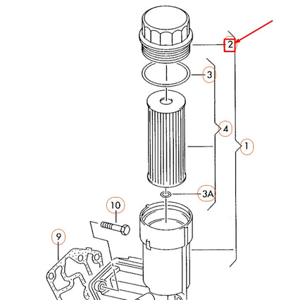 NEW AUDI A3 8L OIL FILTER COVER CAP 038115433 ORIGINAL