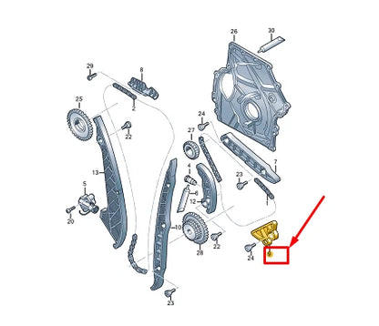NEW VW GOLF VARIANT CG MK8 ENGINE BALANCE SHAFT CHAIN GUIDE 06N109469C