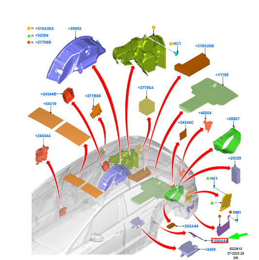 new ford galaxy mk3 rear right side insulator 2021211 original