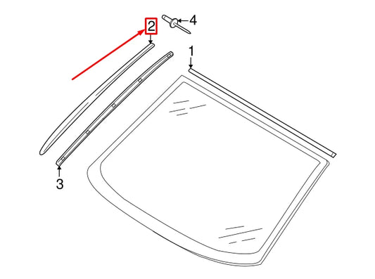 NEW AUDI Q7 4L WINDSHIELD RIGHT WATER DEFLECTOR MOLDING 4L08543285AP
