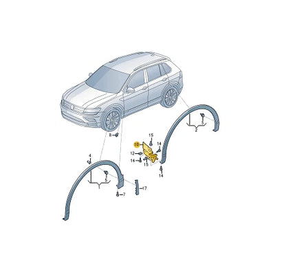 NEW VOLKSWAGEN TIGUAN AD1 FRONT LEFT WHEEL COVER 5NA854855C