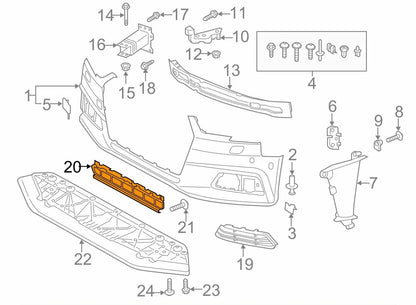 NEW AUDI A4 B9 FRONT LOWER GRILLE 8W08076839B9