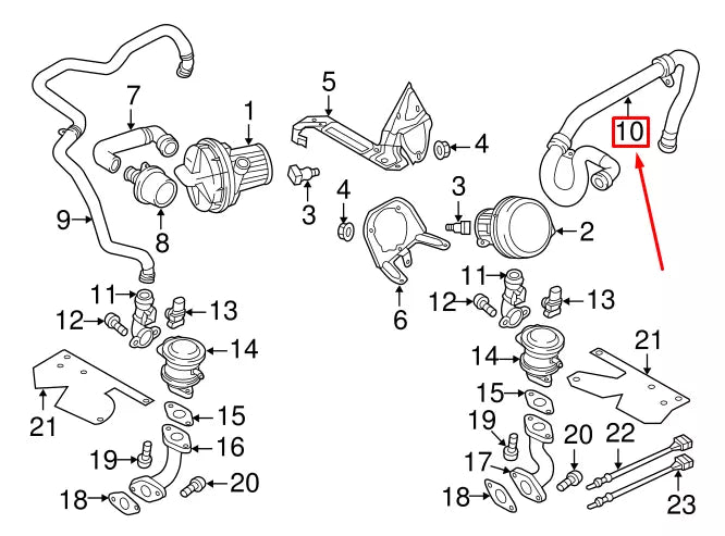NEW AUDI A5 SPORTBACK 8T LEFT SECONDARY AIR PUMP HOSE 8K0133817B