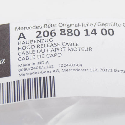 NEW MERCEDES-BENZ C W206 FRONT BONNET LOCK CABLE A2068801400 ORIGINAL