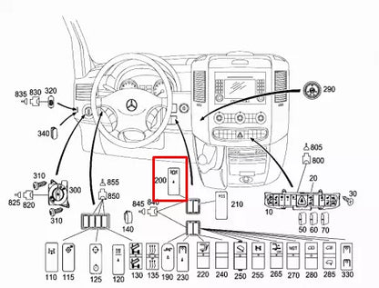NEW MERCEDES-BENZ SPRINTER 906 SWITCH BEAM SIGNAL LAMP A0085458507 ORIGINAL